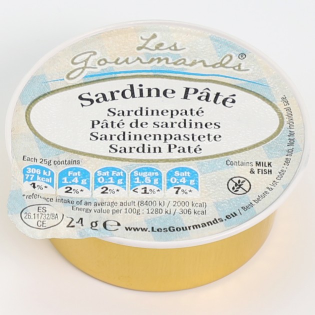 Sardin Paté i portionspak - 25g x 45 stk